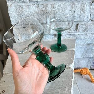 Set of 2 Libbey Lifestyles Cactus Stemmed Margarita glasses
